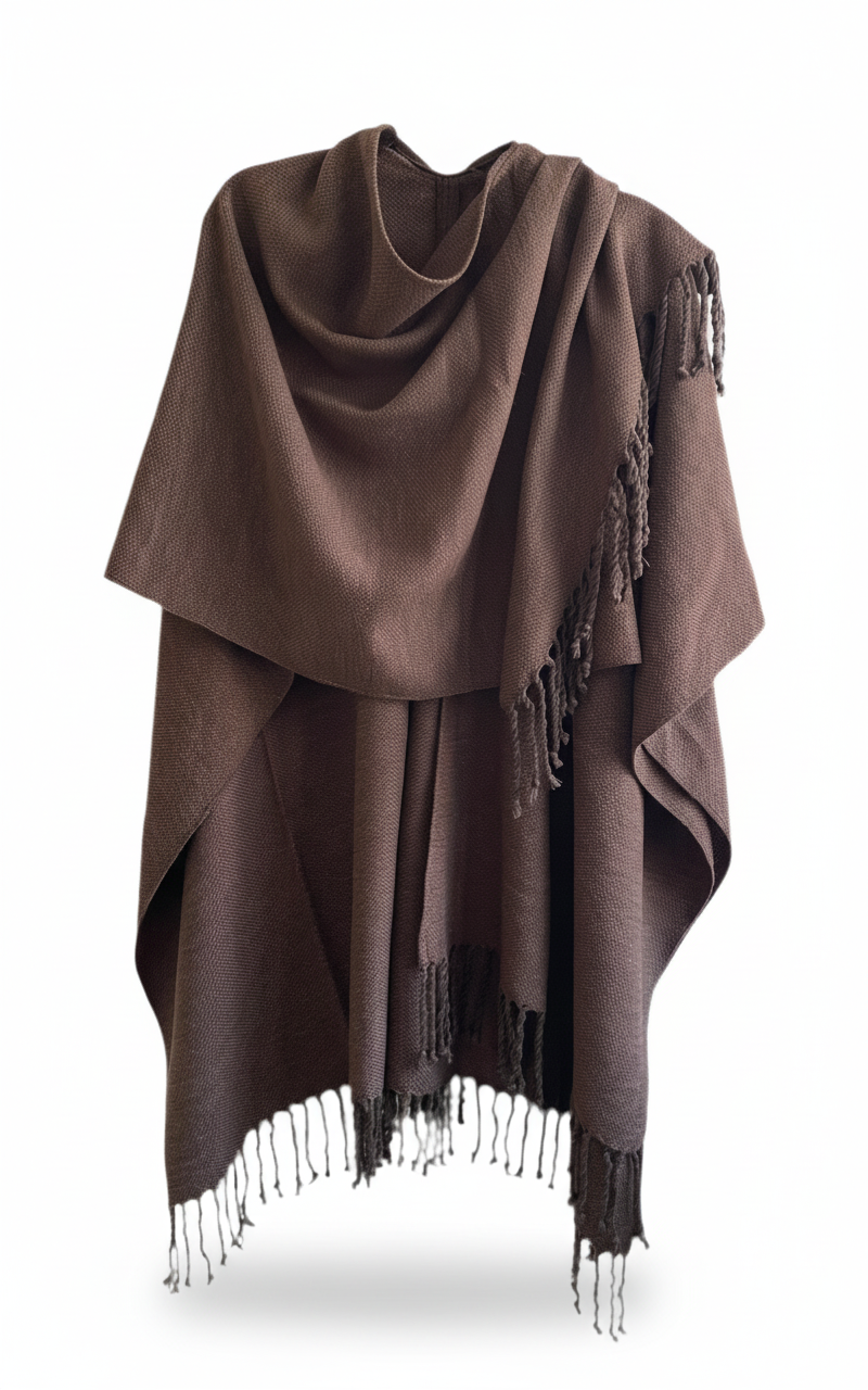 Ruana Liviana de Lana | Tejida en Telar