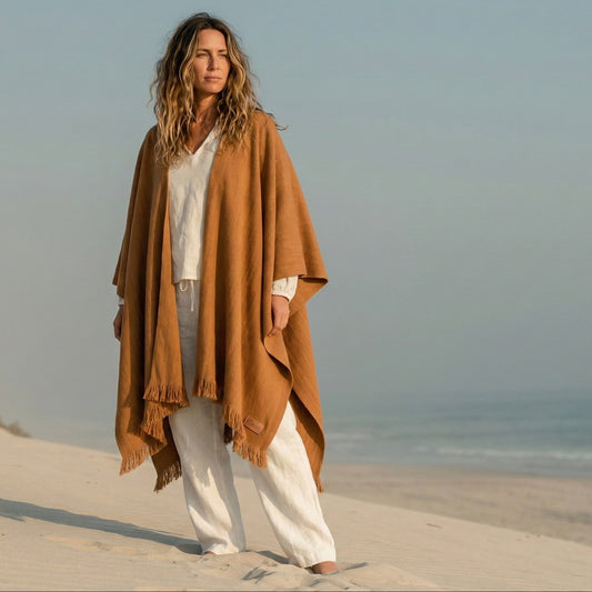 Ruana de Lana | Tejida en Telar