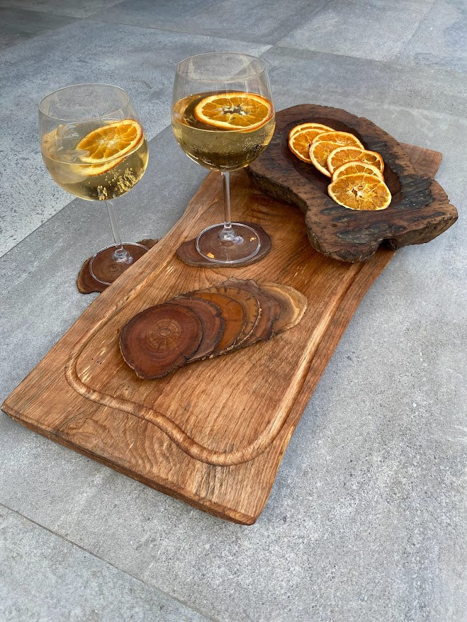 Tabla Rústica de Madera Nativa para Asado – 90 cm - Veta Indómita