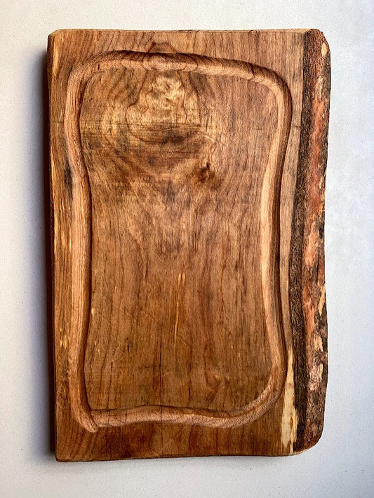 Tabla Rústica de Madera para Asado o Picoteo – 30 cm - Veta Indómita