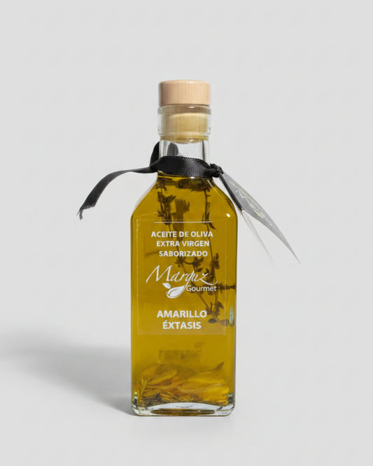 Aceite de Oliva Saborizado Ajo Tomillo| Amarillo Extasis