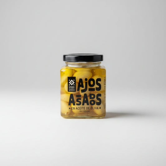 Ajos asados en aceite de oliva