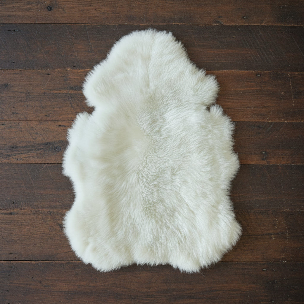 Cuero de Cordero Natural Blanco Hueso | Alfombra