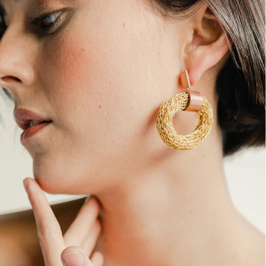 Aros Prima de Cobre Tejidos | Joyería en Cobre