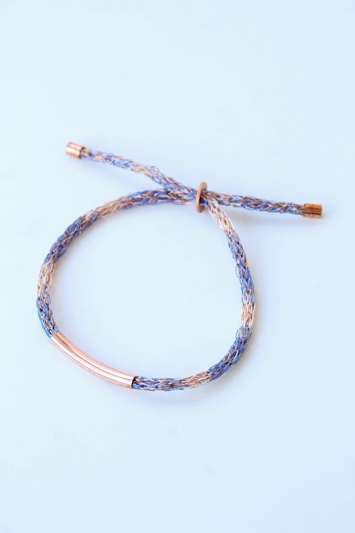 Pulsera Cromática de Cobre Tejido