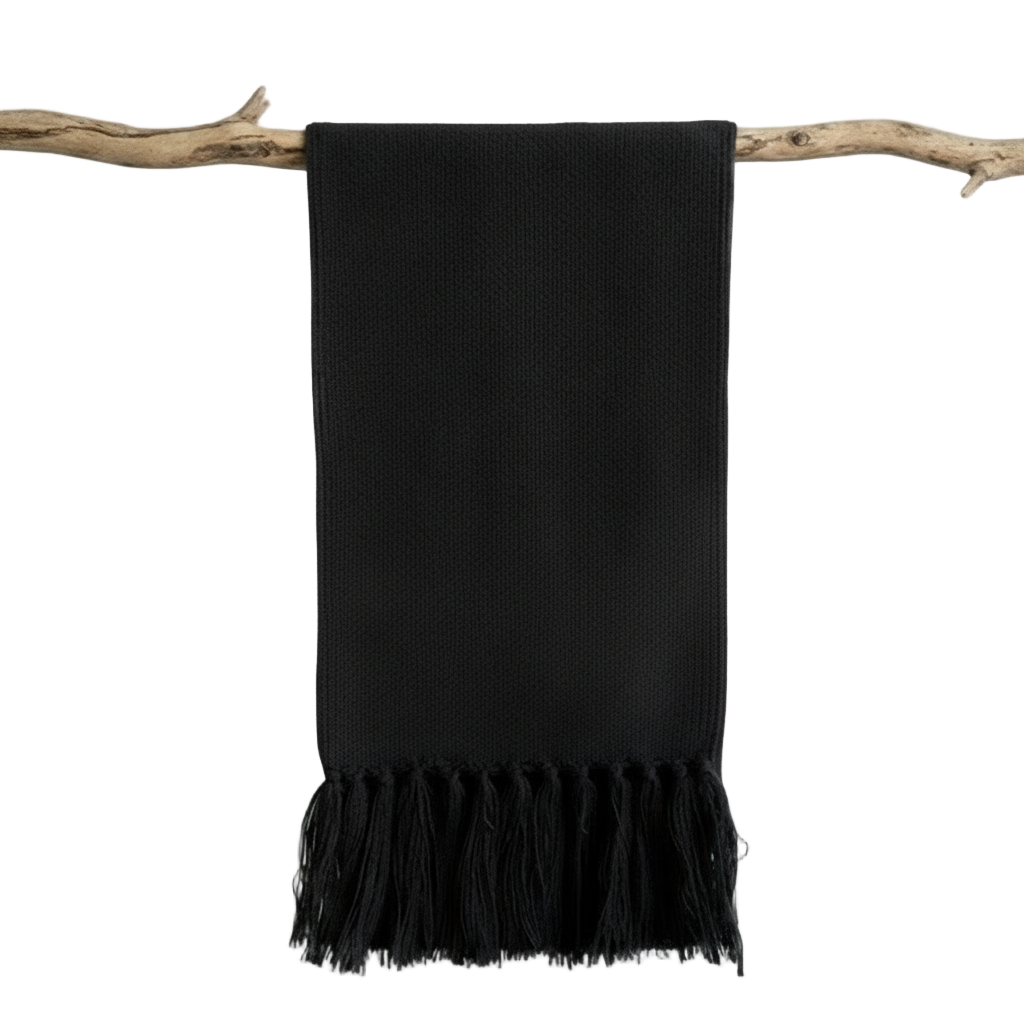 Bufanda tejida en lana natural