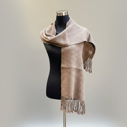 Bufanda 100% Alpaca Natural Tejida en Telar | Hecha a mano