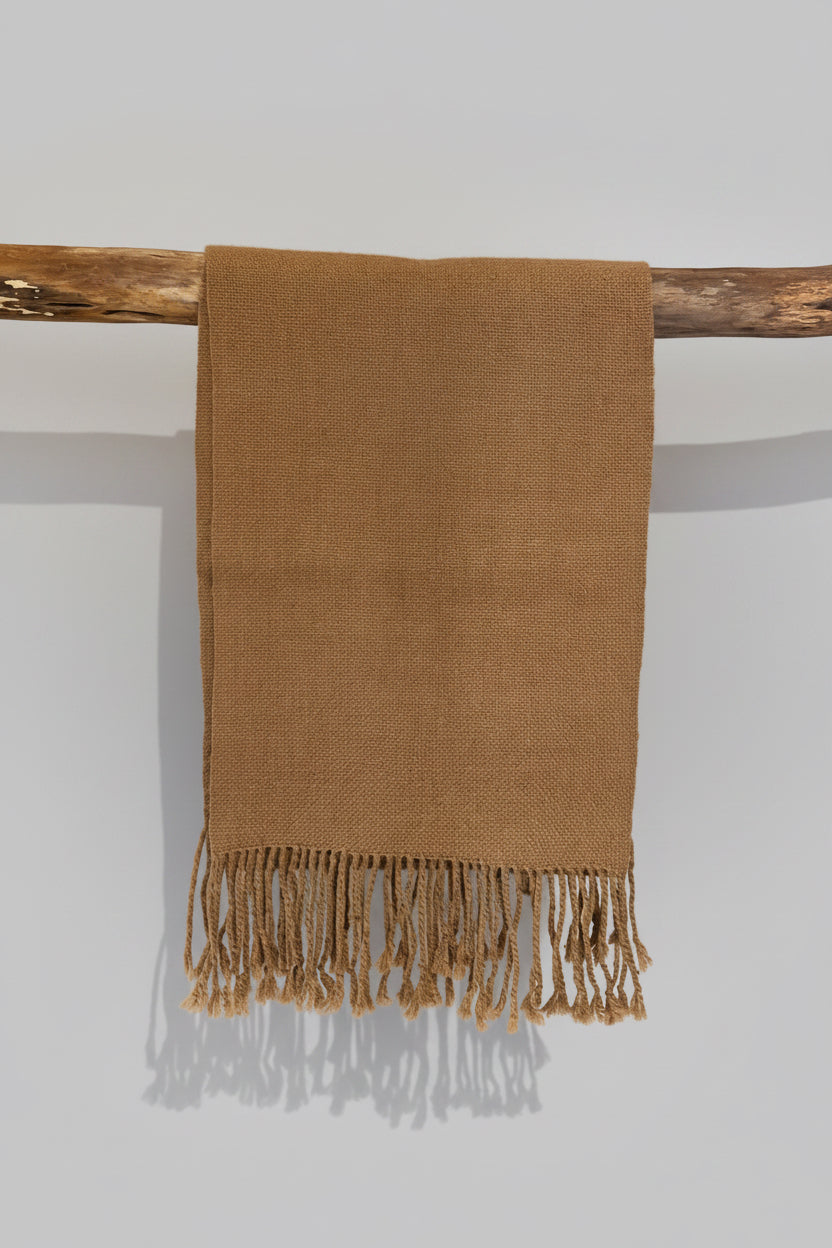 Bufanda 100% Alpaca Natural Tejida en Telar | Hecha a mano