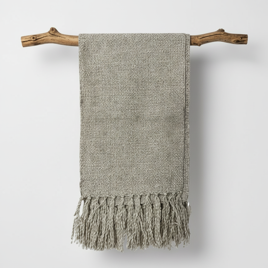 Bufanda tejida en lana natural - Veta Indómita