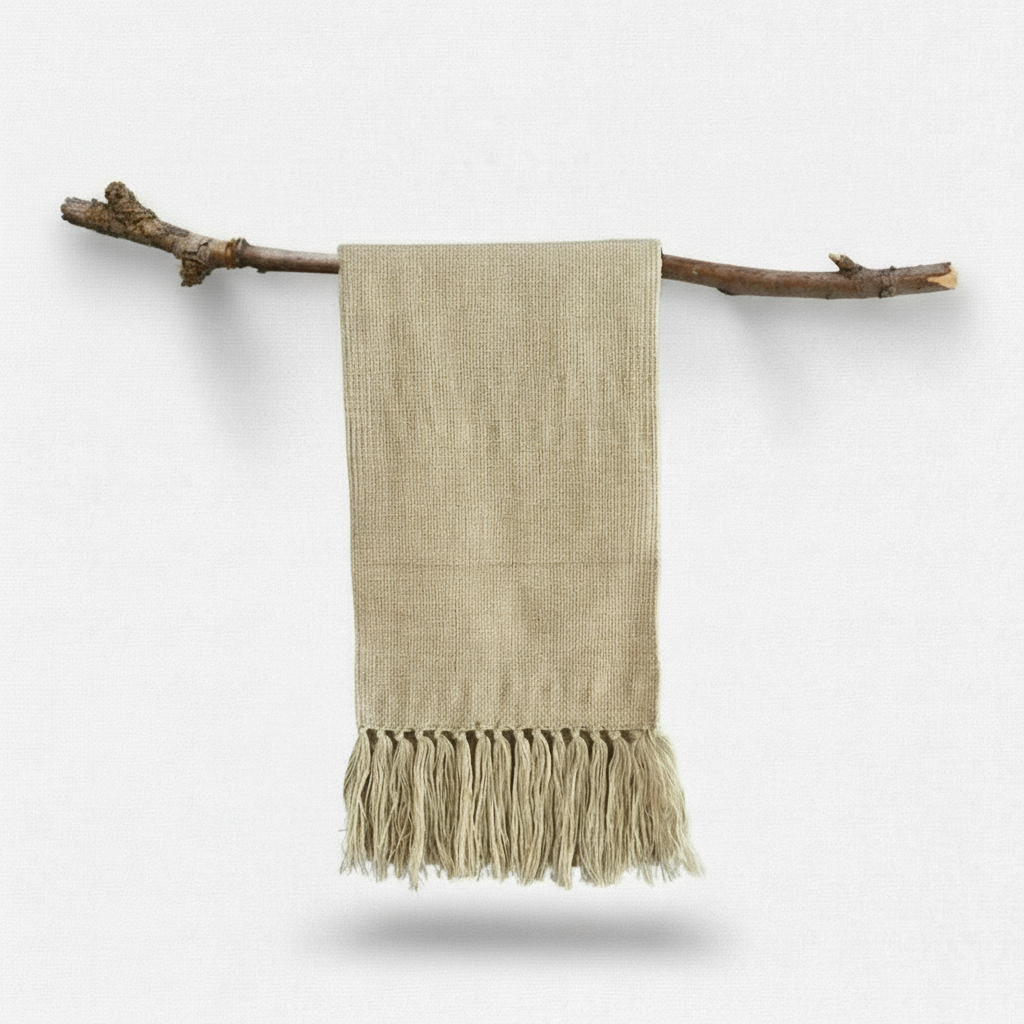 Bufanda tejida en lana natural - Veta Indómita