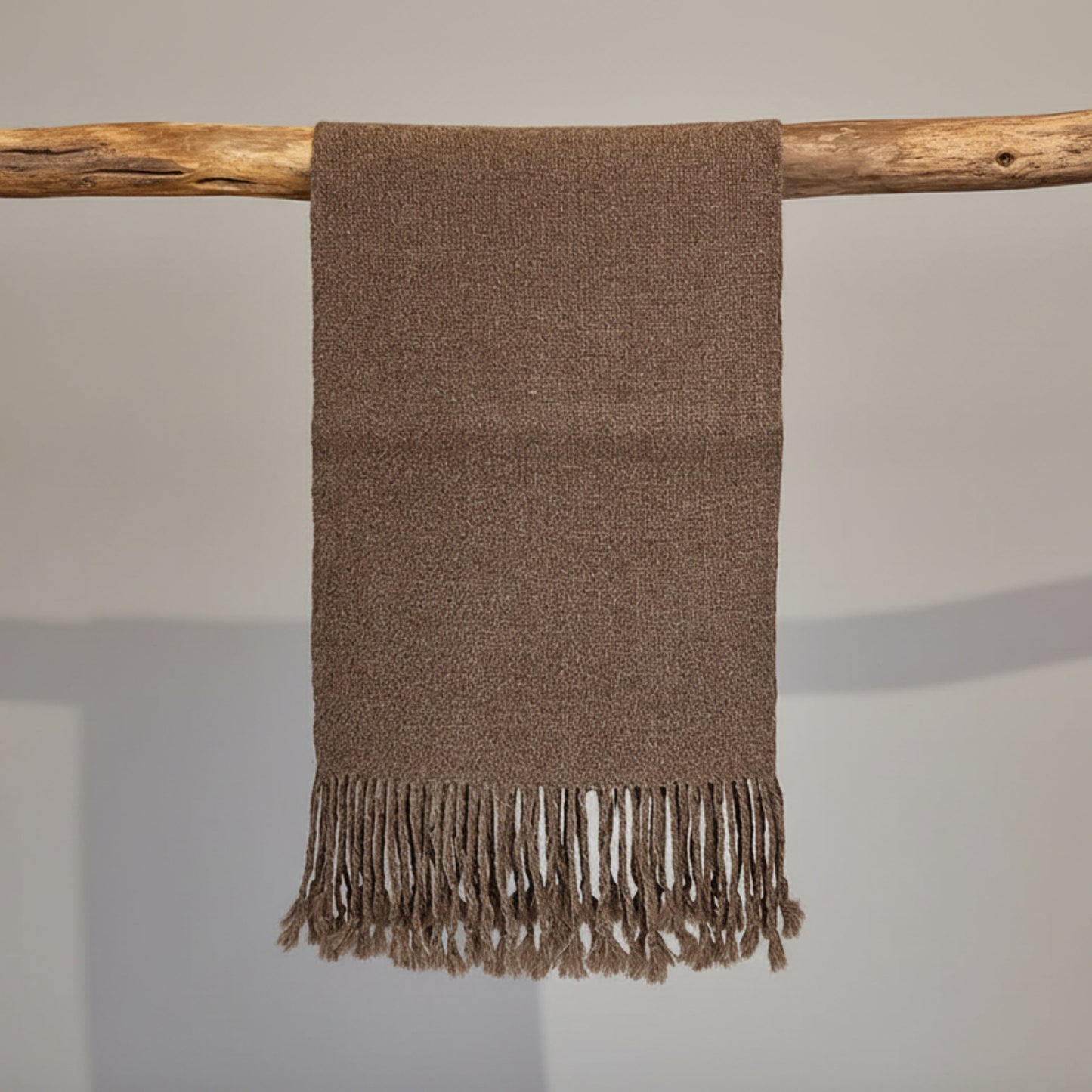 Bufanda 100% Alpaca Natural Tejida en Telar | Hecha a mano