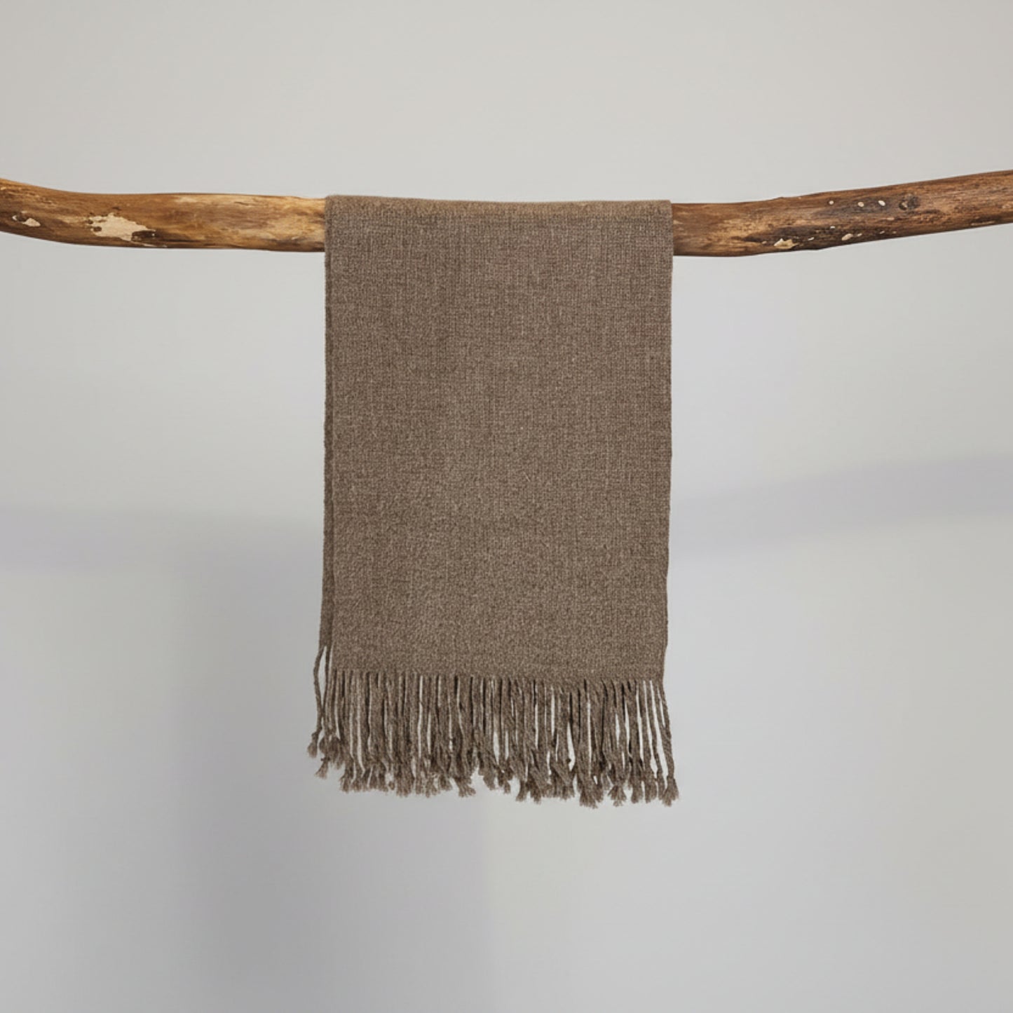 Bufanda 100% Alpaca Natural Tejida en Telar | Hecha a mano