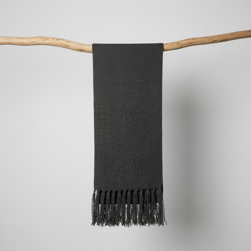 Bufanda tejida en lana natural - Veta Indómita