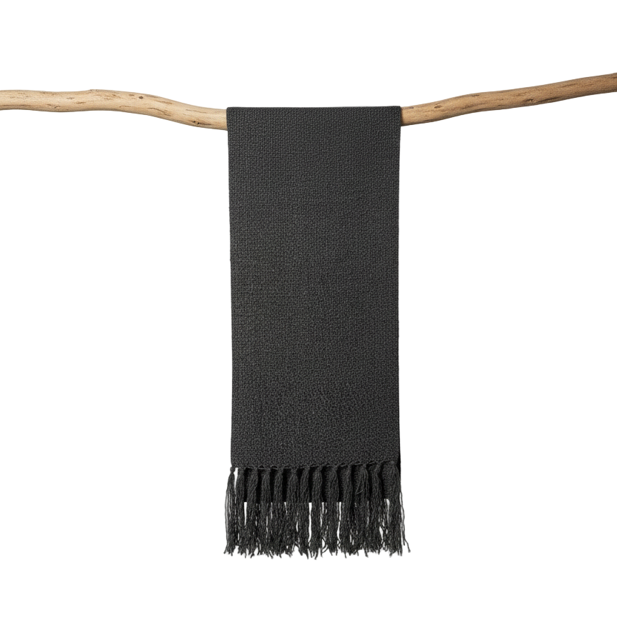 Bufanda tejida en lana natural