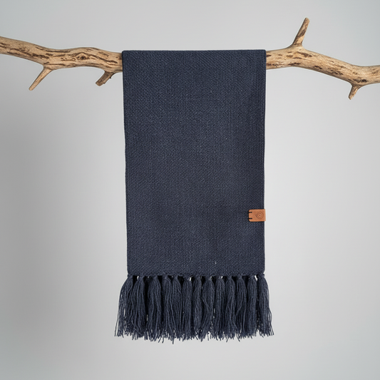 Bufanda tejida en lana natural - Veta Indómita