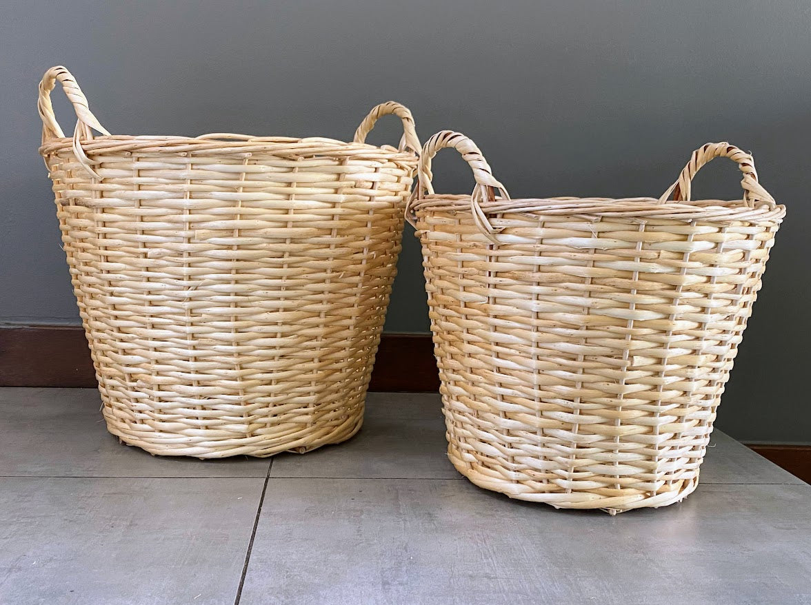 Canasto Artesanal de Mimbre – 45x35 cm - Veta Indómita