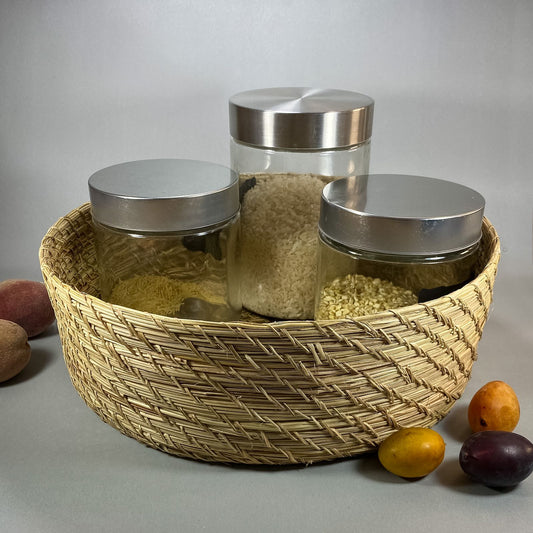 Canasto Organizador de Manila XL Bajo – 30x10 cm - Veta Indómita