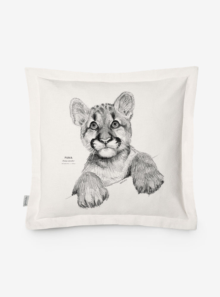 Funda De Cojín Ilustración Fauna Chilena 50 x 50 cm
