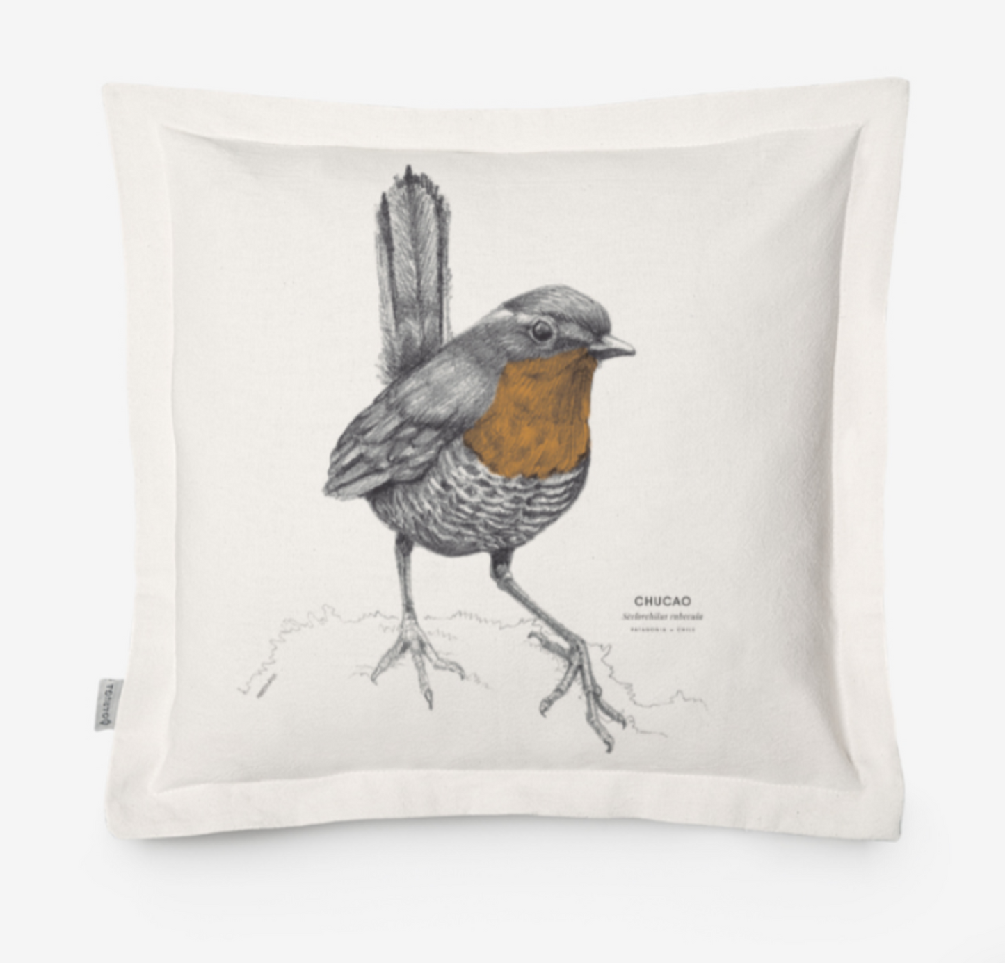 Funda de Cojín 50x50 cm – Ilustración de Fauna Chilena