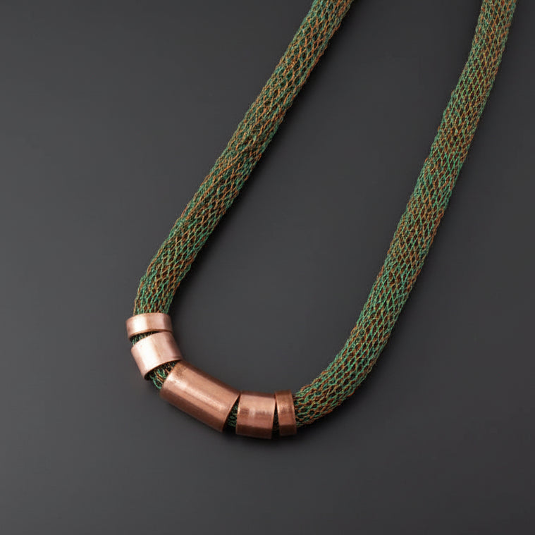 Collar Franca de Cobre Tejido | Joyería en Cobre