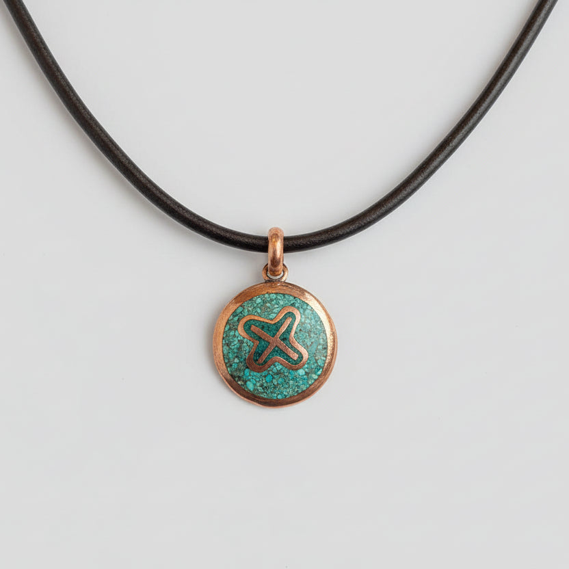 Collar Diaguita Curvo en Crisocola o Lapislázuli – Arte Rupestre Chileno - Veta Indómita