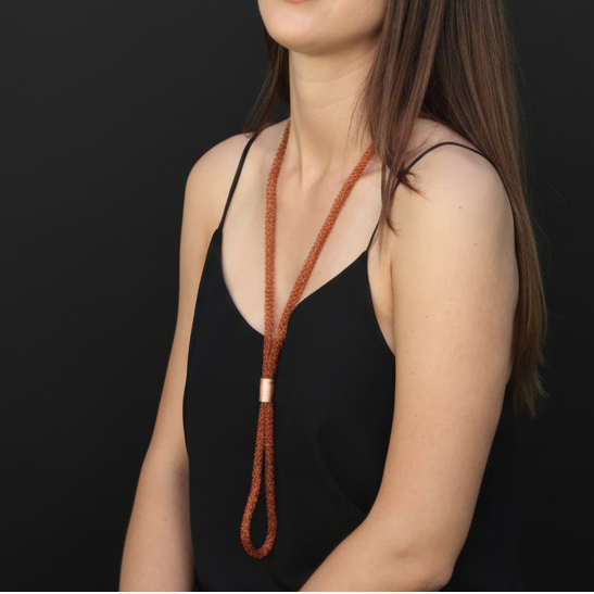 Collar Melita de Cobre Tejido | Joyería en Cobre