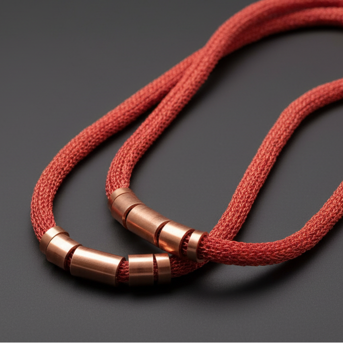 Collar Franca de Cobre Tejido | Joyería en Cobre