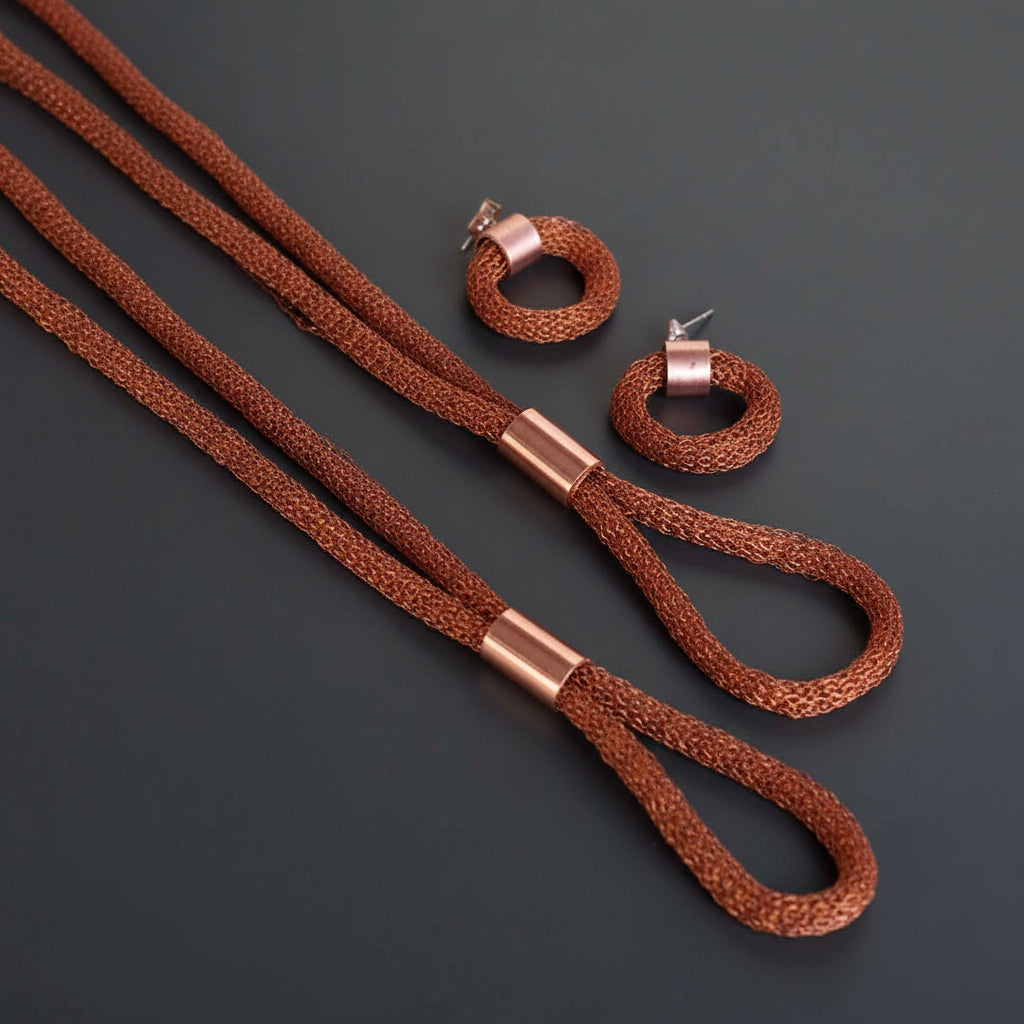 Collar Melita de Cobre Tejido | Joyería en Cobre