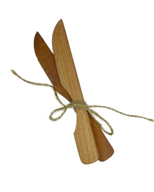 Set de 2 cuchillo de madera 14CM - Veta Indómita