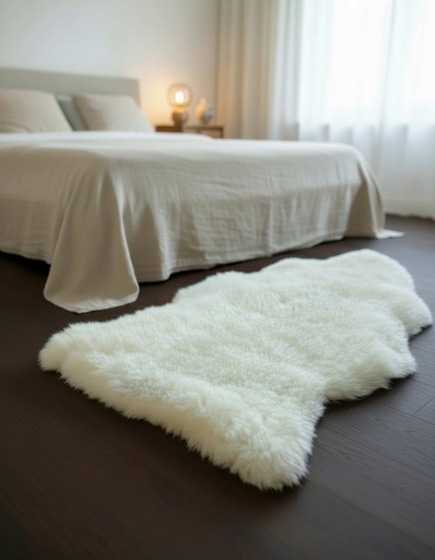 Cuero de Cordero Natural Blanco | Alfombra