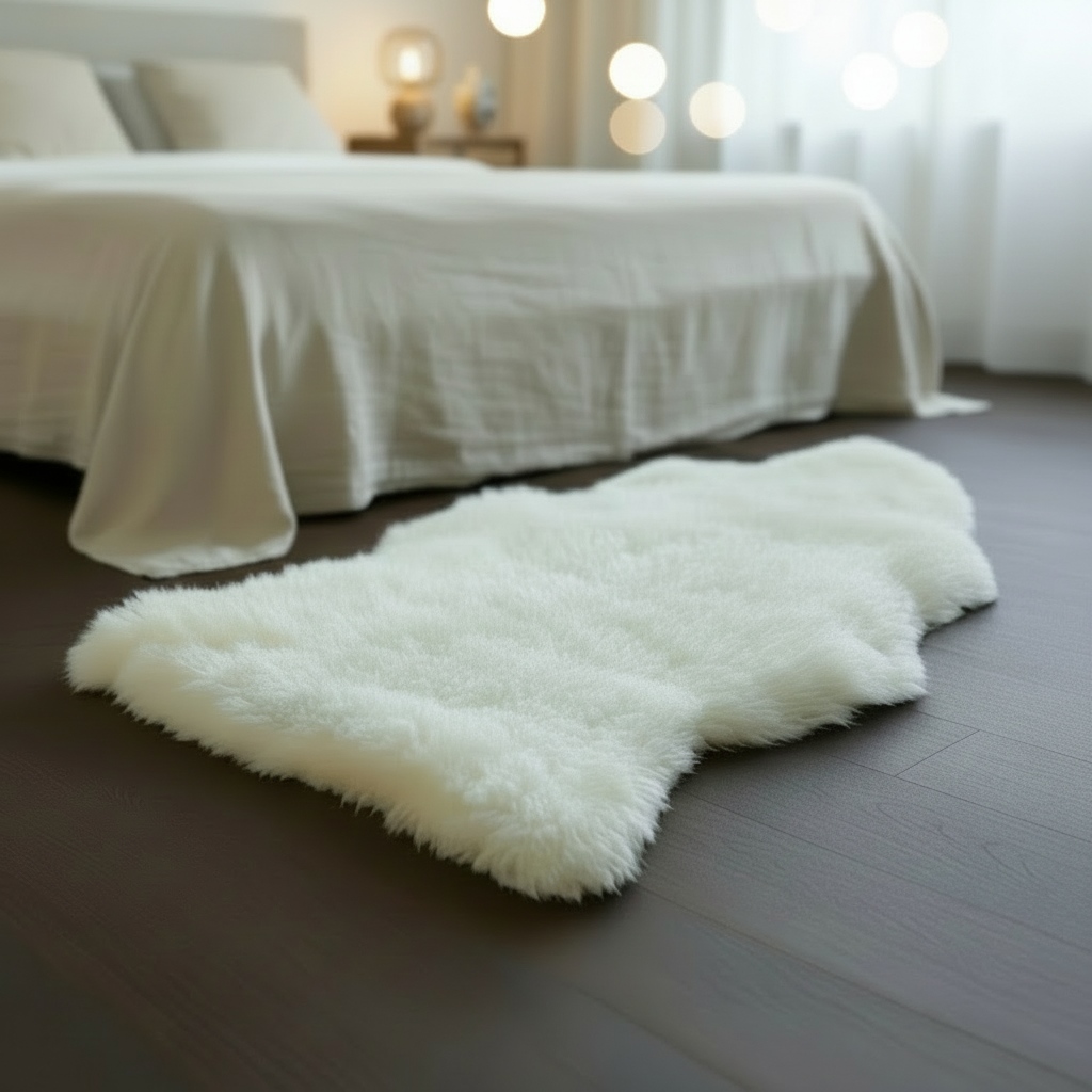 Cuero de Cordero Natural Blanco Hueso | Alfombra