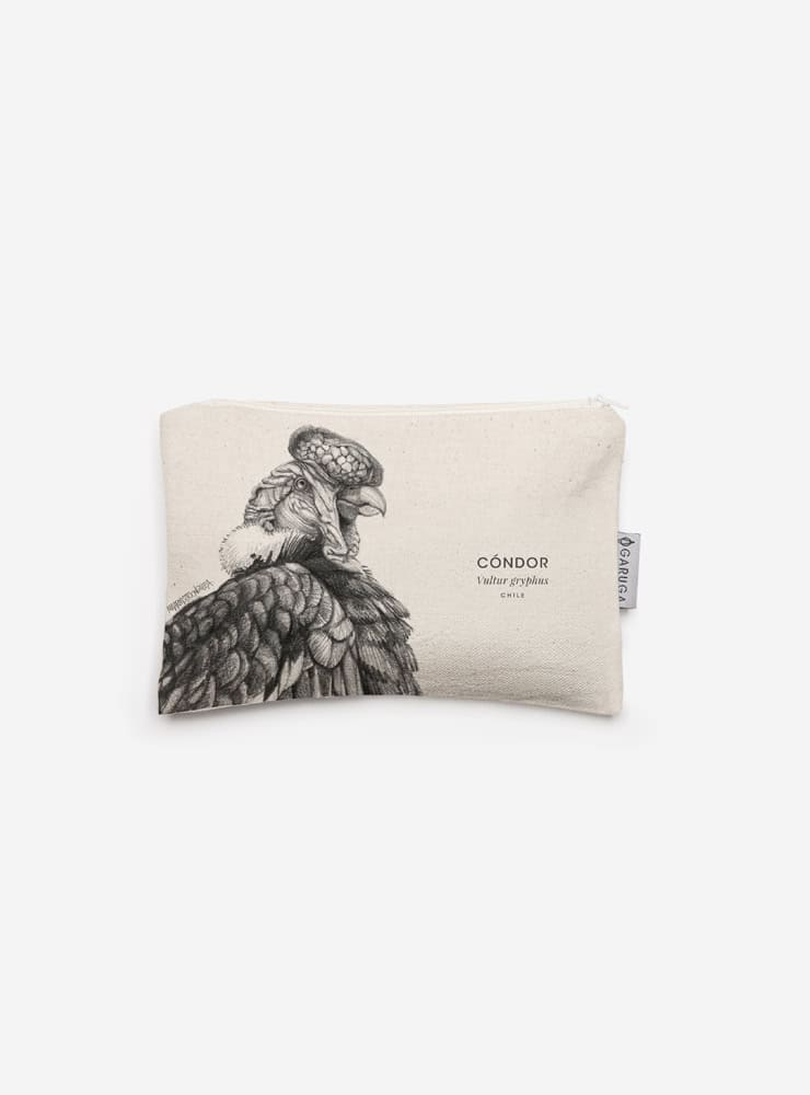 Estuche de Algodón 20x13 cm – Ilustración de Fauna Chilena