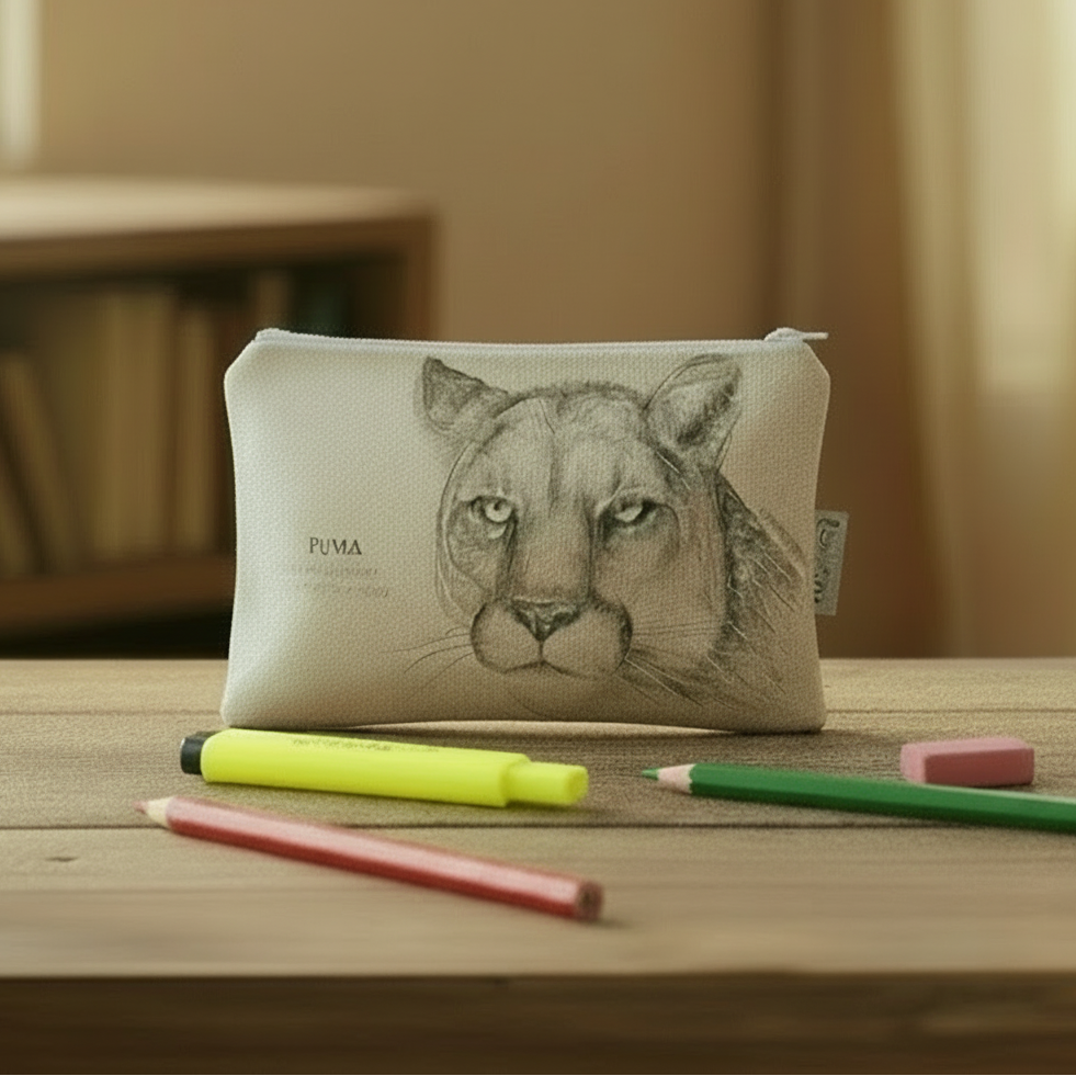 Estuche de Algodón 20x13 cm – Ilustración de Fauna Chilena
