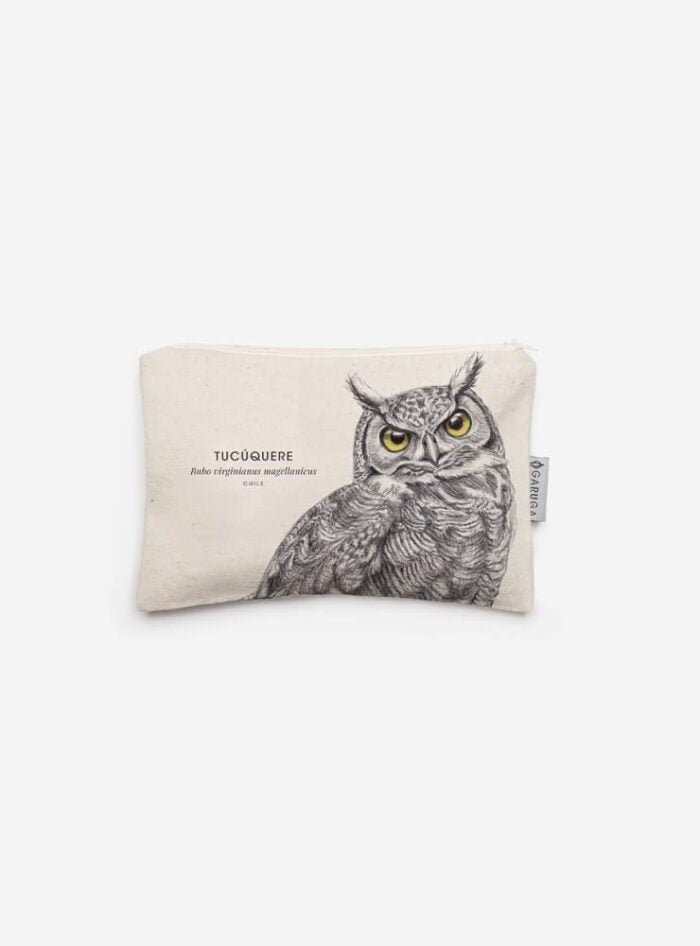 Estuche de Algodón 20x13 cm – Ilustración de Fauna Chilena