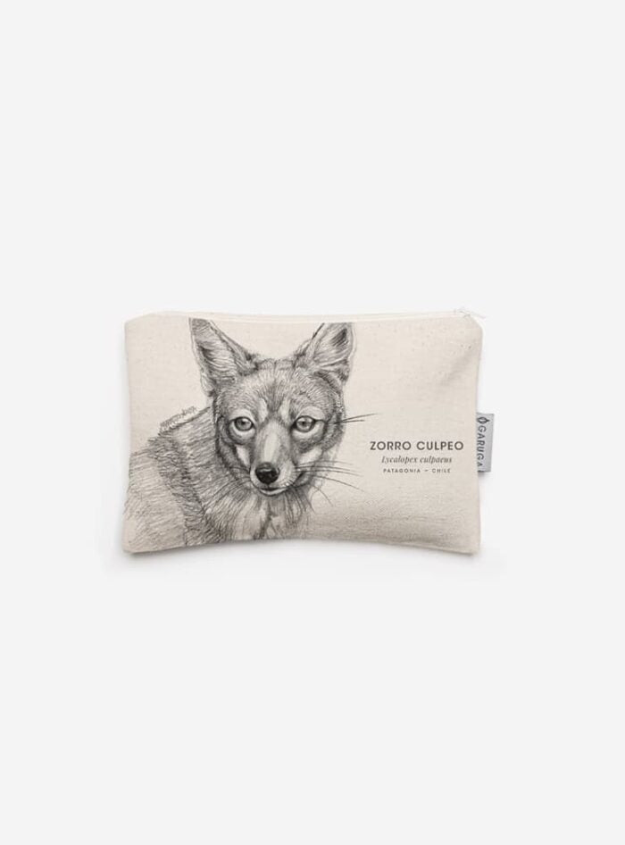 Estuche de Algodón 20x13 cm – Ilustración de Fauna Chilena