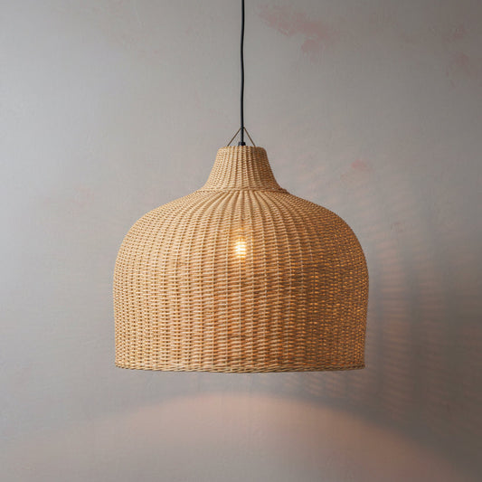 Lámpara Colgante Botellón XL 65x60 de Mimbre Natural