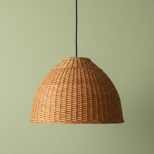 Lámpara Colgante Sombrero 40x28 de Mimbre Natural