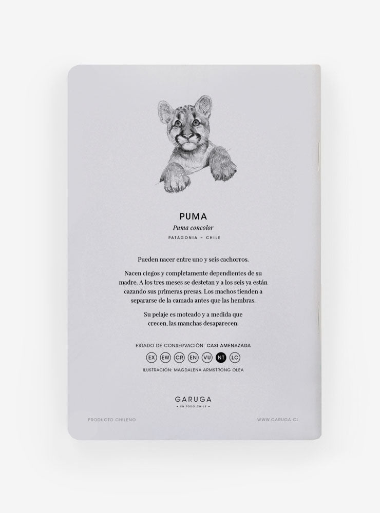 Libreta de Bolsillo 10x15 cm – Ilustración Fauna Chilena - Veta Indómita