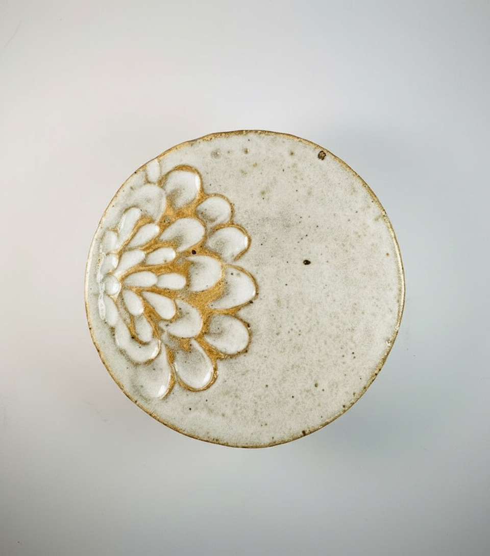 Mantequillera Francesa Artesanal de Cerámica Gres