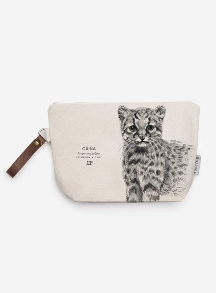 Estuche Neceser de Algodón – Ilustración Fauna Chilena