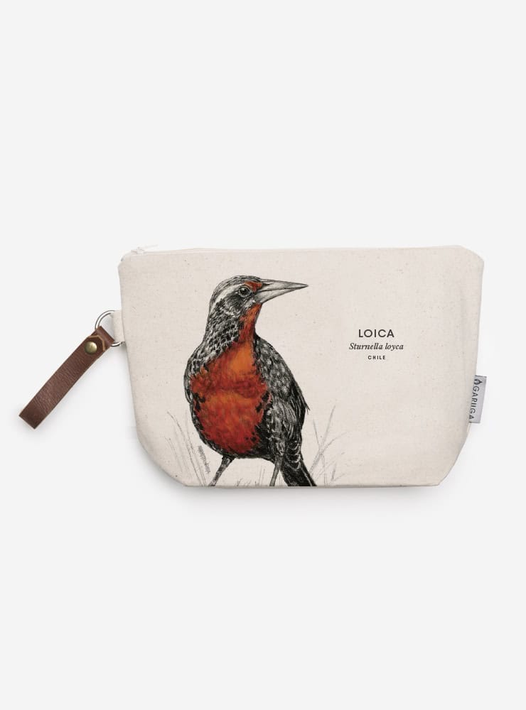 Estuche Neceser de Algodón – Ilustración Fauna Chilena - Veta Indómita