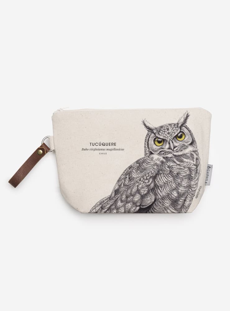 Estuche Neceser de Algodón – Ilustración Fauna Chilena - Veta Indómita