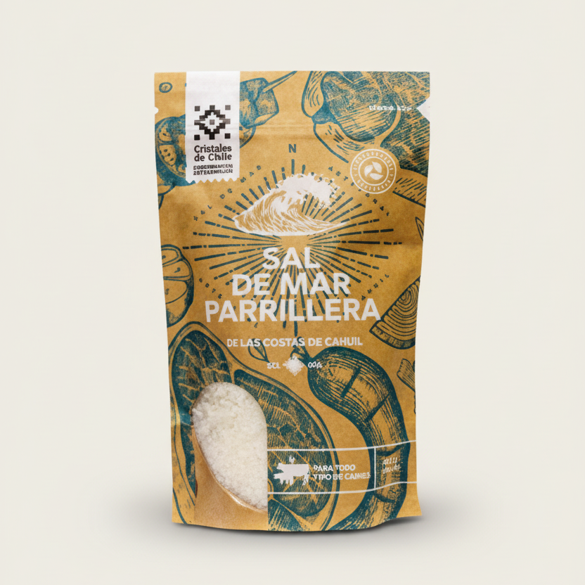 Sal de Mar de las Costas de Cahuil | Sal Parrillera 450gr.