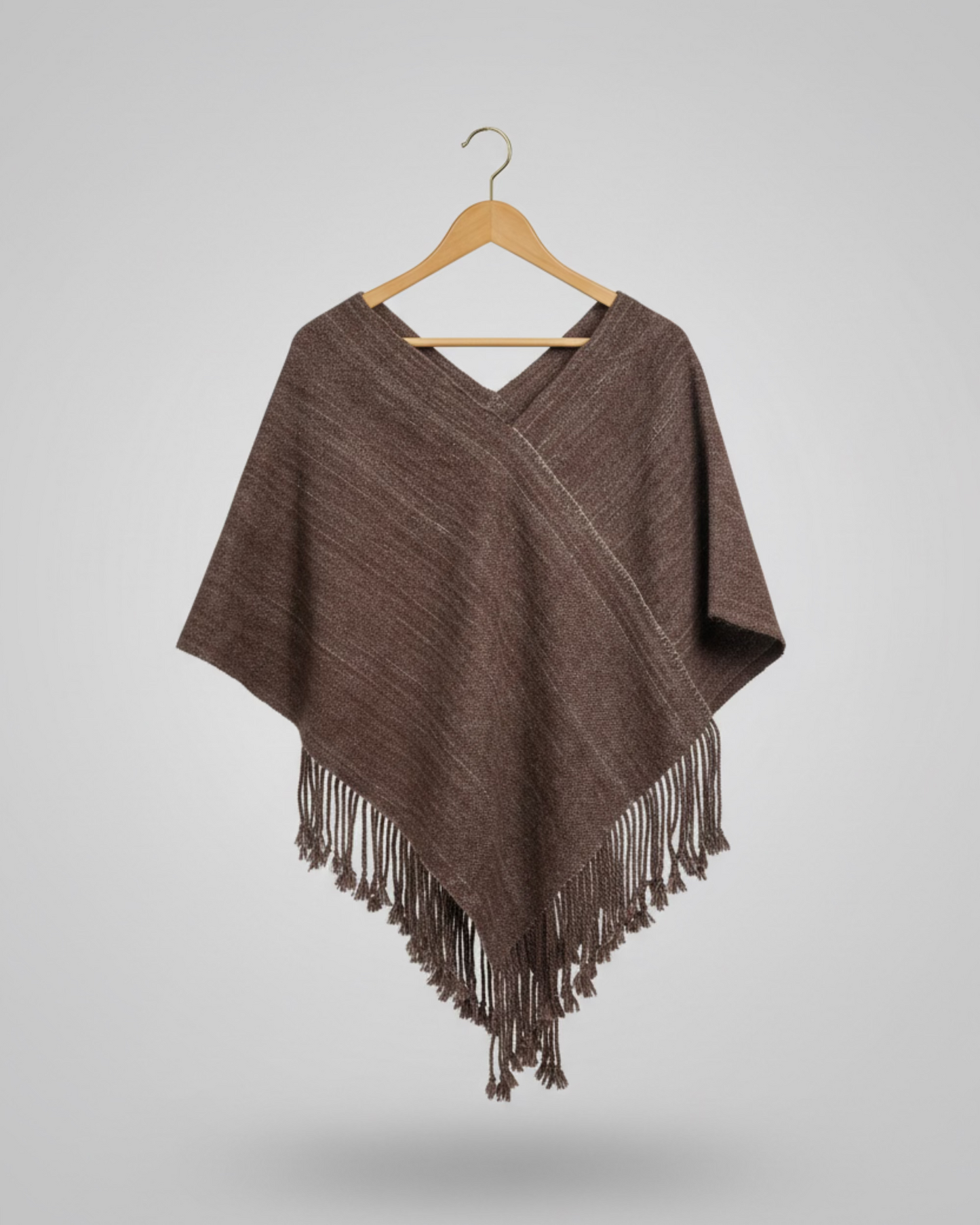 Poncho en Punta corto 100% Alpaca | Artesanal