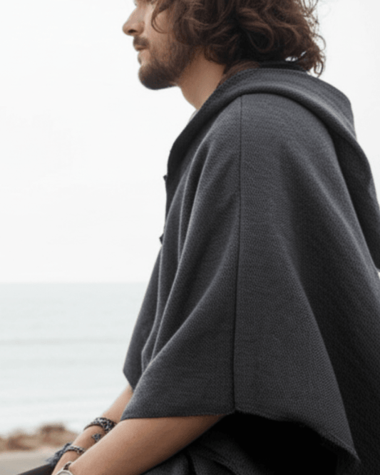 Poncho Lana Alpaca Liso - Veta Indómita