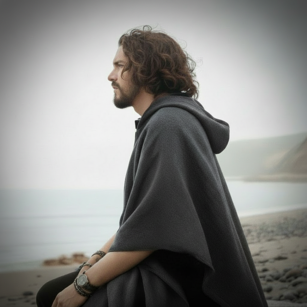 Poncho Lana Alpaca Liso