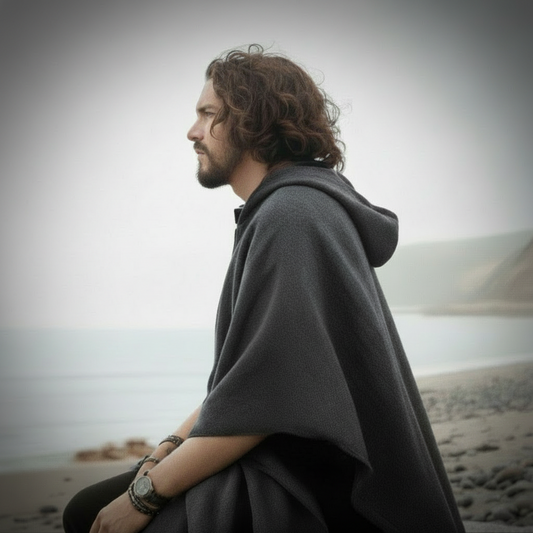 Poncho Lana Alpaca Liso