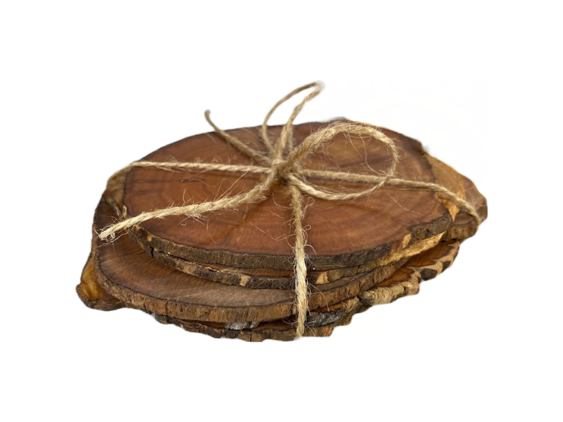 Set Posavasos Gran Pehuén – Madera de Picoyo de Araucaria - Veta Indómita