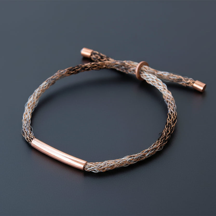 Pulsera Cromática de Cobre Tejido