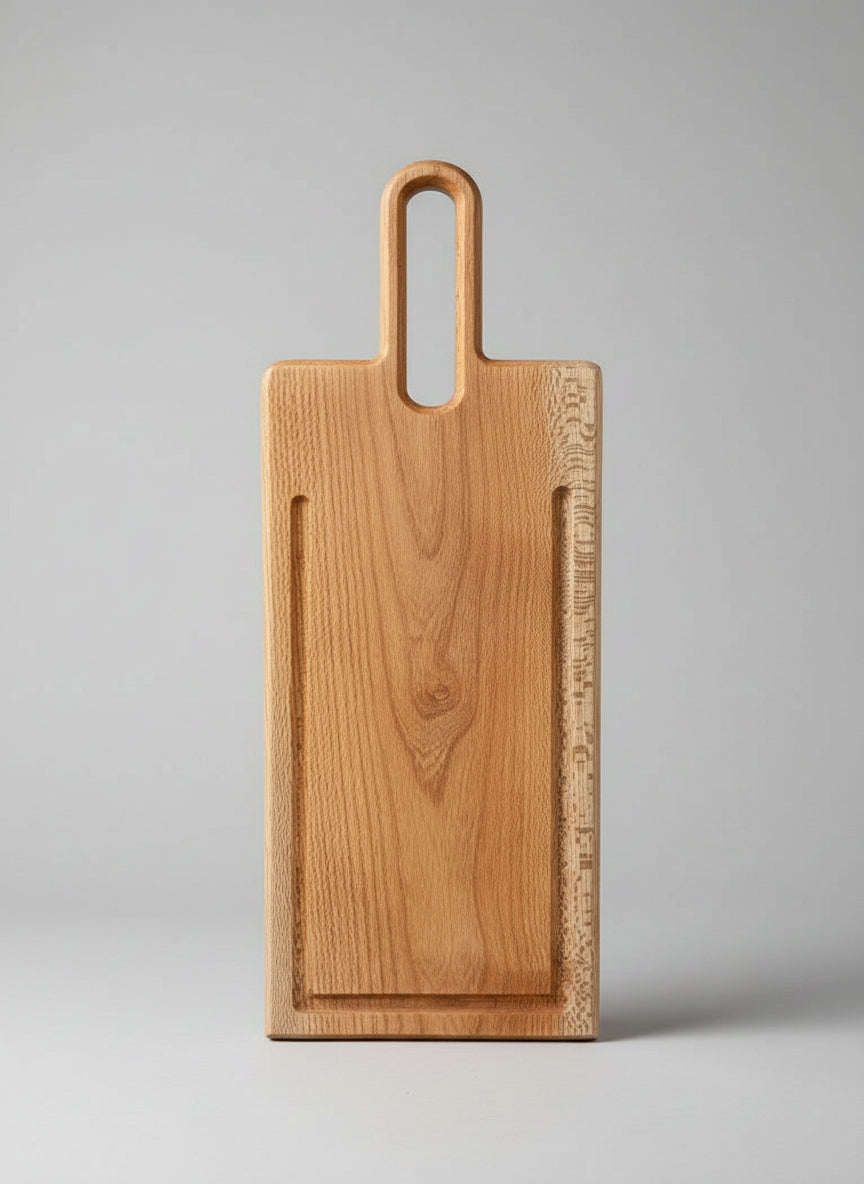 Tabla de Madera Nativa con Asa | Diseño Premium | Hecho a Mano